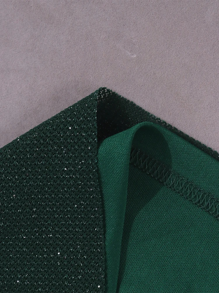 שמלת מיני נצנצים גב פתוח קשירה בגב - קיי