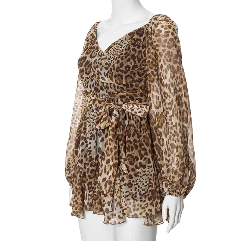 שמלת מיני מלמלה שרוולים פתוחים - הללי