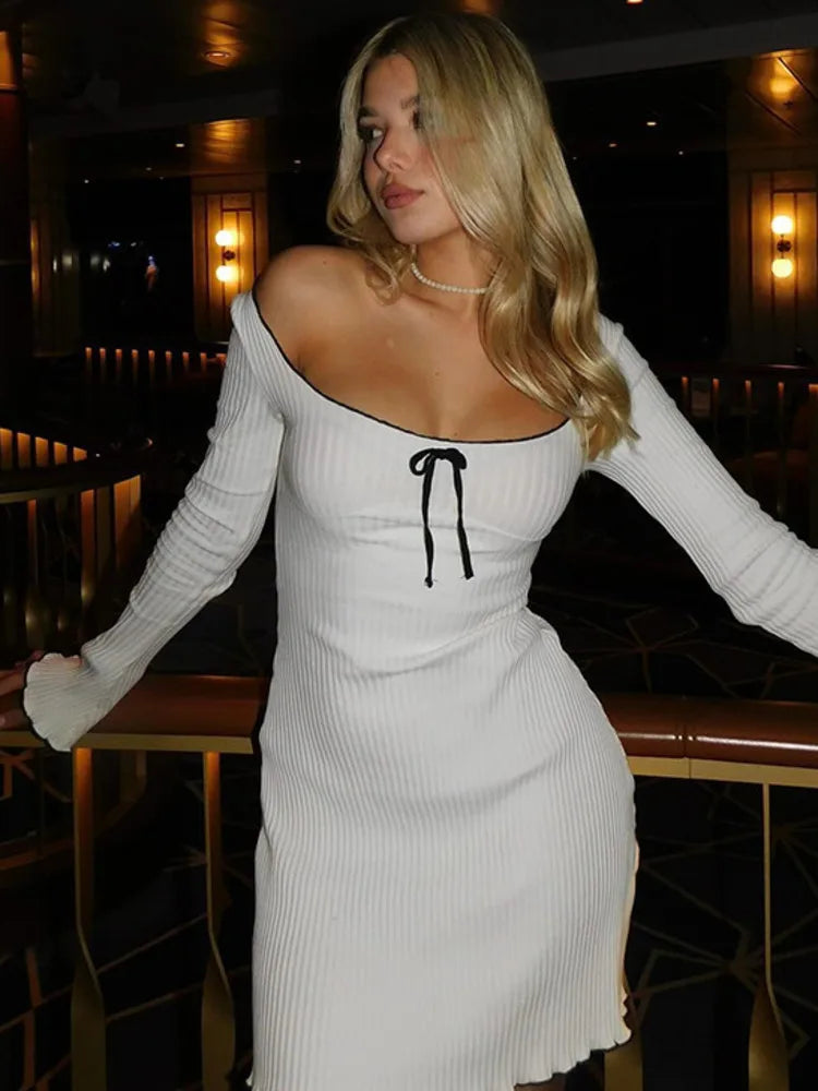 שמלת מיני סרוגה - NELLY