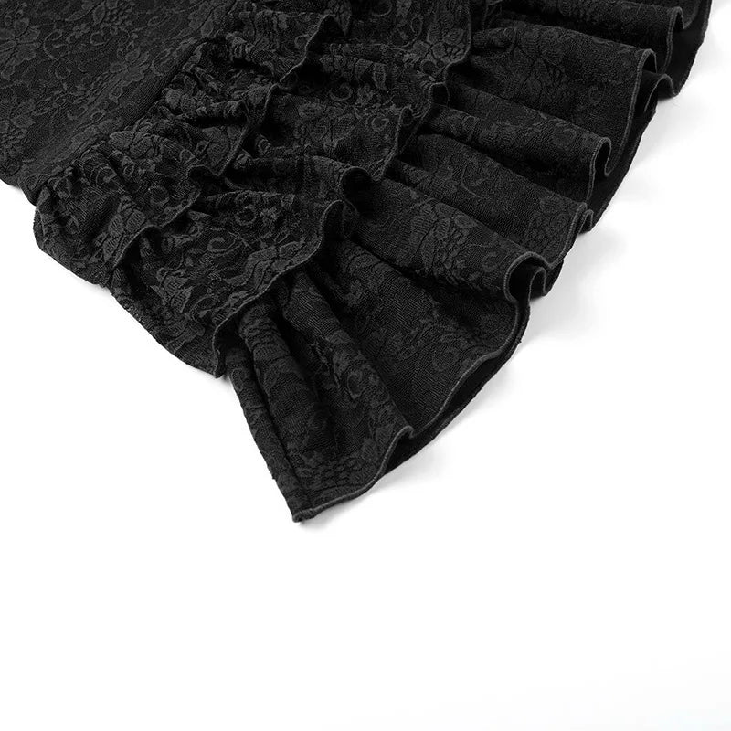 שמלת מיני תחרה מלמלה כתפיים חשופות - Shay