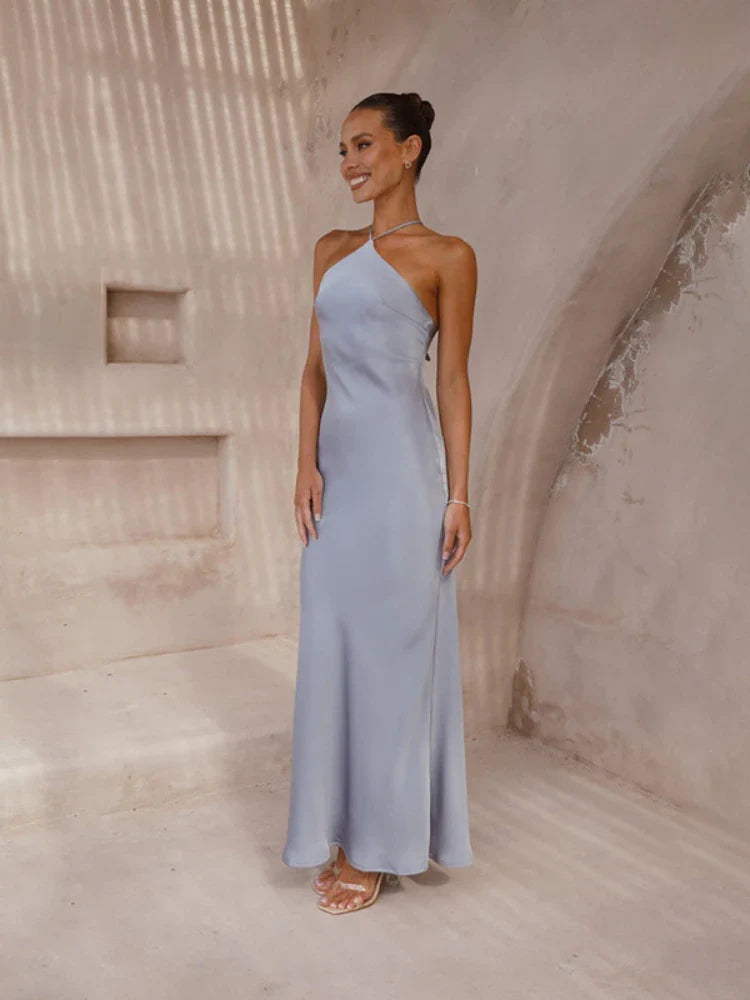 שמלת מקסי סאטן אלגנטית - קלייר