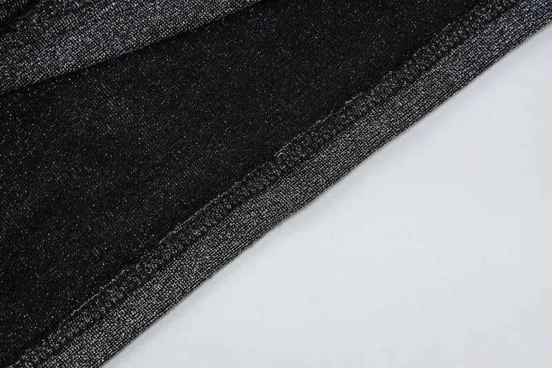 שמלת מיני נצנצים צווארון V - Maia