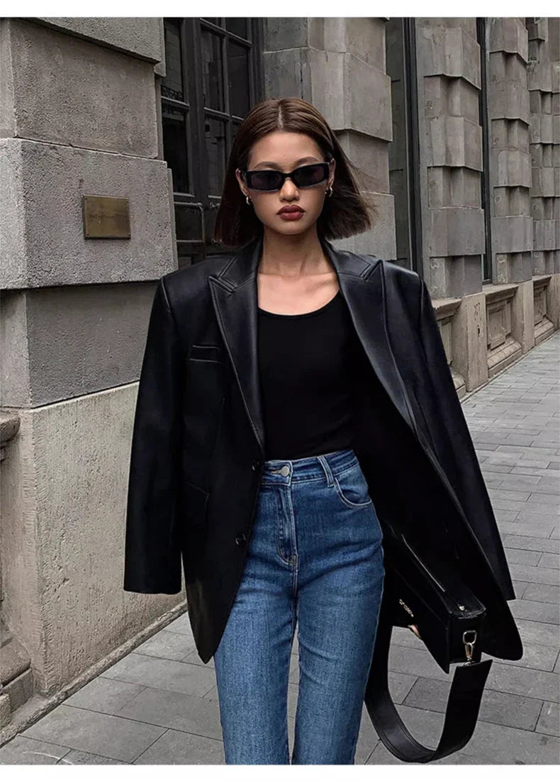 ג'קט עור מחויט - ראשל