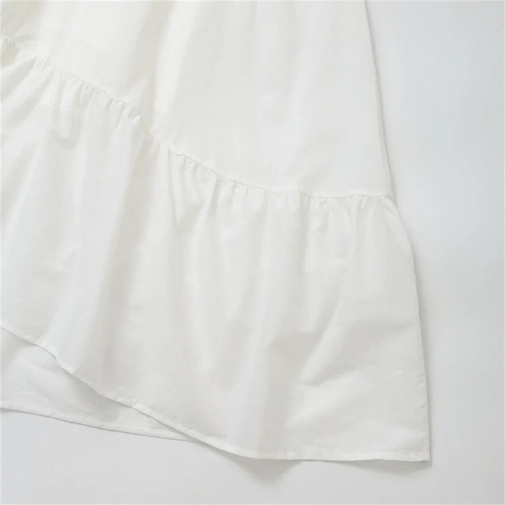 שמלת מקסי מלמלה בגזרת A קשירה בכתפיות - Allie