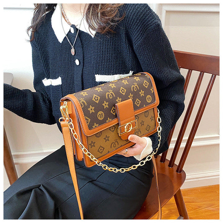 Bag with faux leather design
