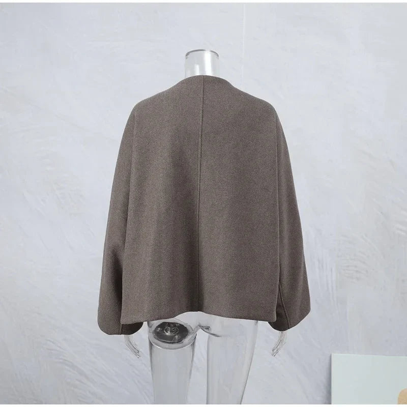 ג'קט צמר קצר סגירת כפתורים - לילי