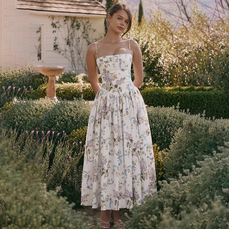 שמלת מקסי פרחונית בגזרת A - ונציה