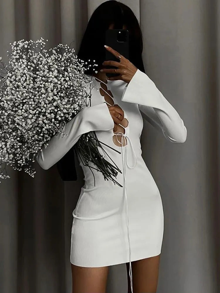 שמלת מיני איקסים קשירות - ליה