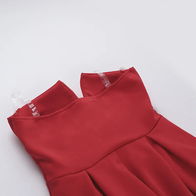 שמלת מיני סטרפלס בגזרת A - Livia