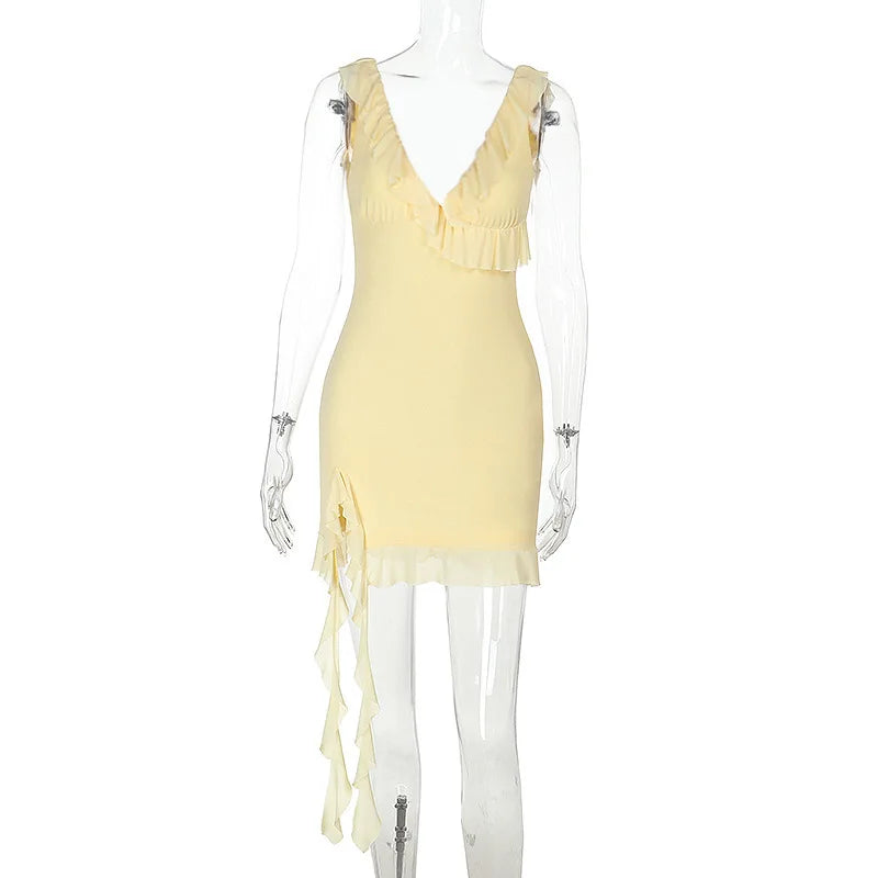 NID Mini Dress with Lace Trim - Leon
