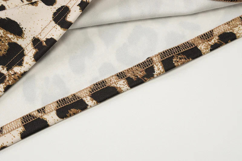 שמלת מקסי מנומרת צווארון גולף - מרלין