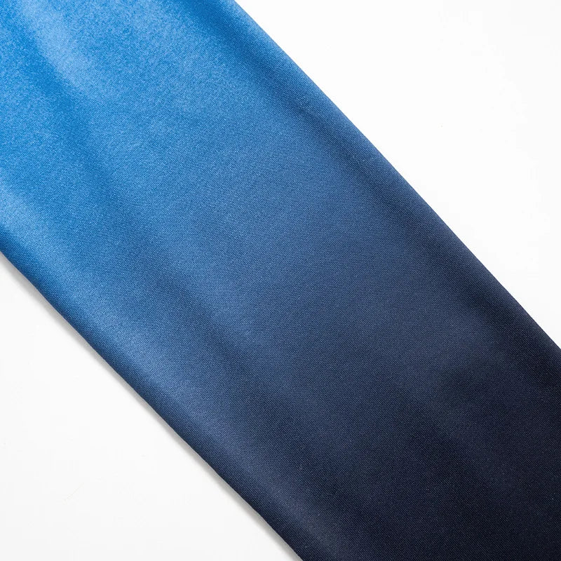 חולצת סתיו דקה שרוולים ארוכים בעיצוב אומברה צבעים - סייאנה