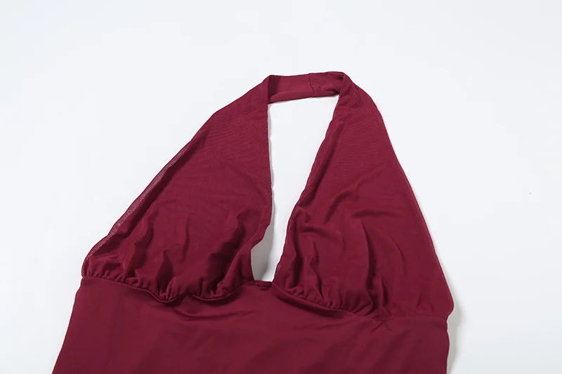 שמלת מקסי בעיצוב שסע בעיטור צעיף תואם - טלאור