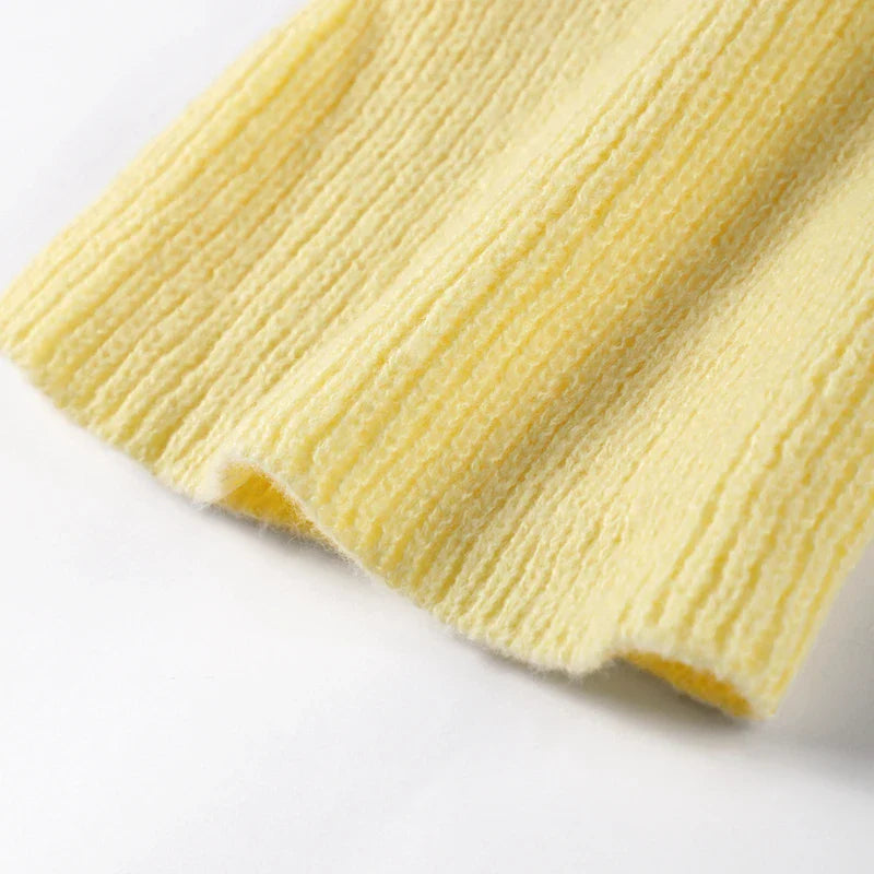 סט שני חלקים סרוג חצאית מקסי וחולצת קשירות - ימית