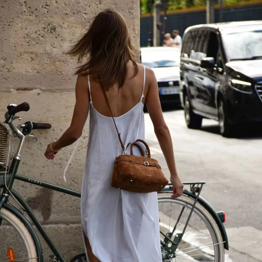Suede / leather bag with luxury design