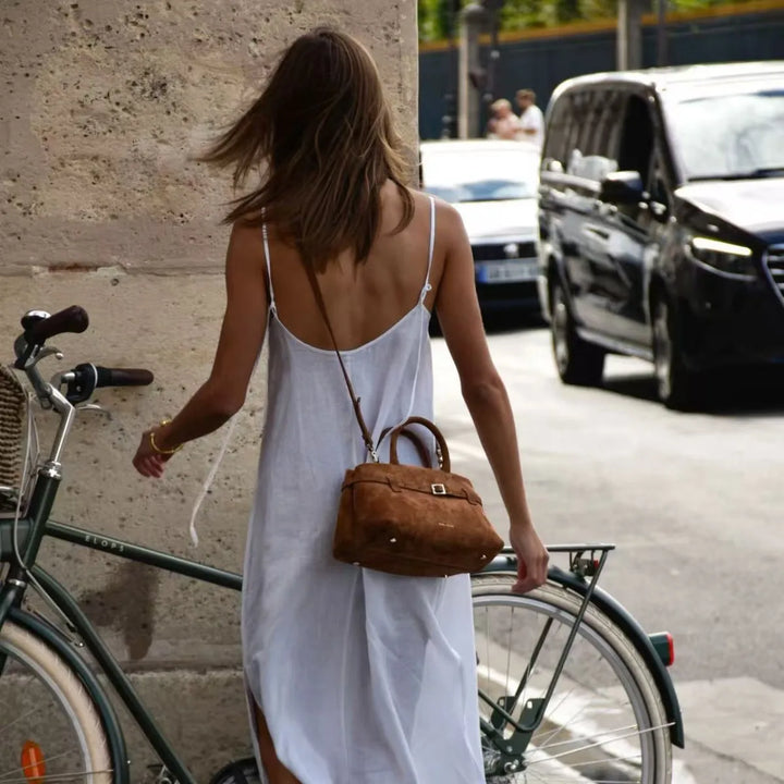 Suede / leather bag with luxury design