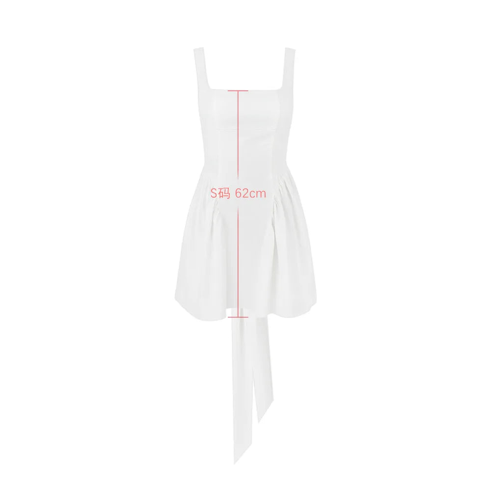 שמלת מיני בגזרת A קשירת פפיון מאחורה - לינדה