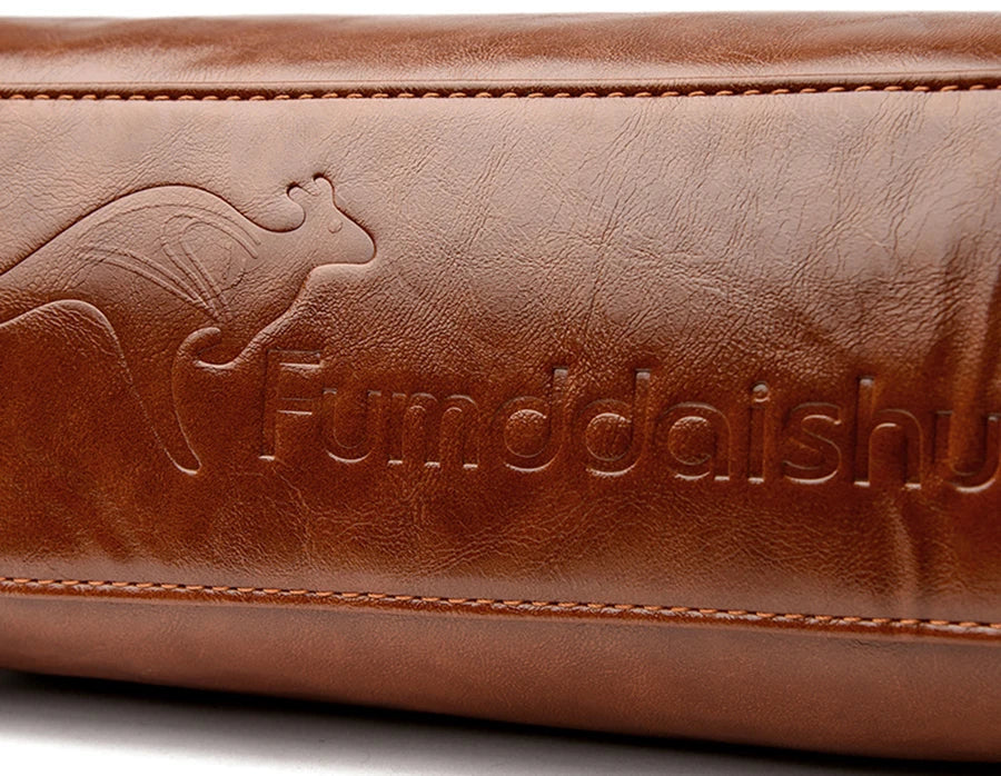 Faux leather bag with strap design