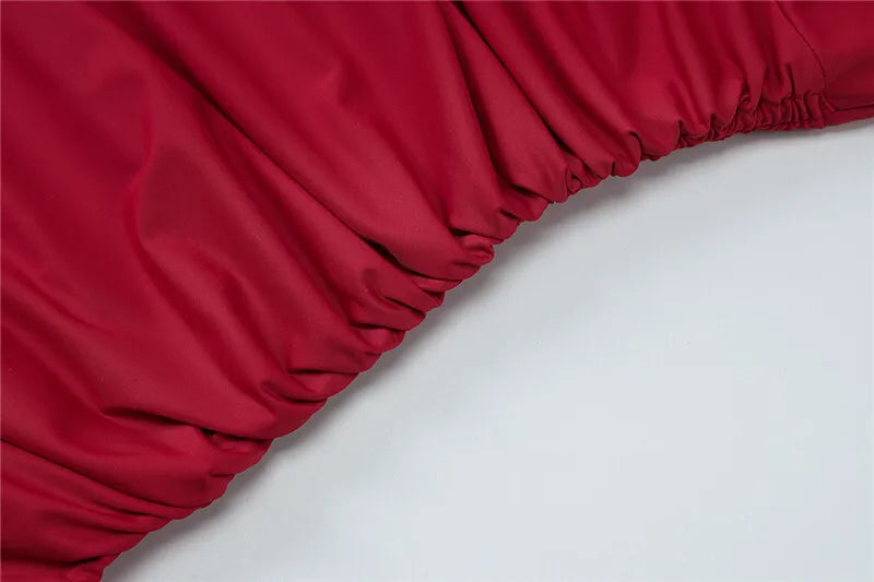 שמלת מיני סטרפלס כיווצים - גבי