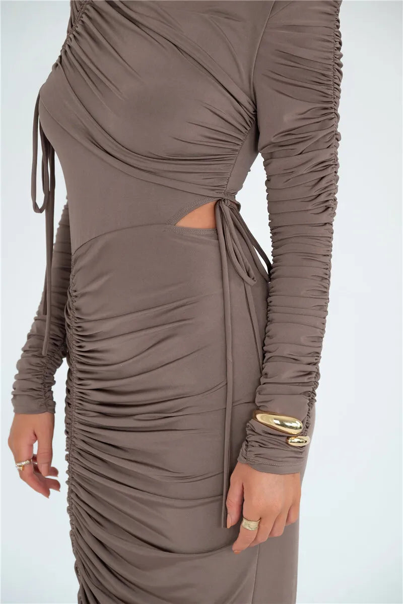 שמלת מקסי כיווצים - RIRI