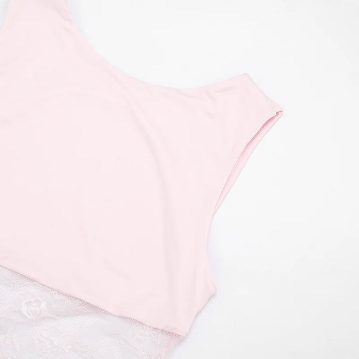 Maxi dress with lace design and open back pleats - Lilin