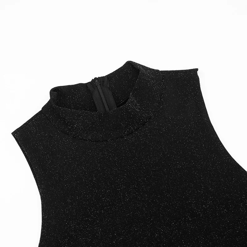 Sequin mini dress with pleats - SHAYA