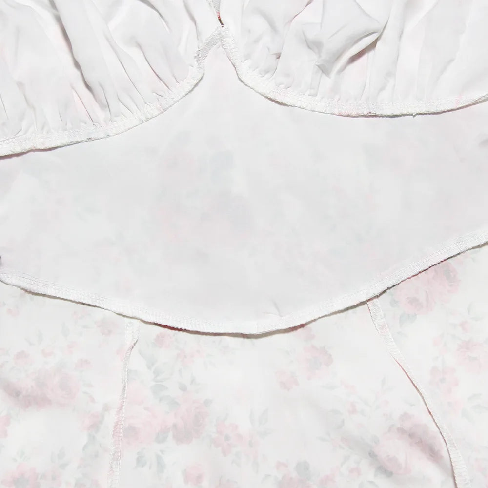 שמלת מידי קיצית בעיצוב כפרי בעיטור שסע - אנג'ליקה