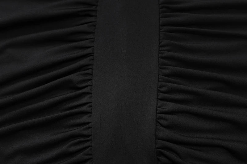 שמלת מקסי כיווצים גב פתוח קשירה בצוואר - לימה