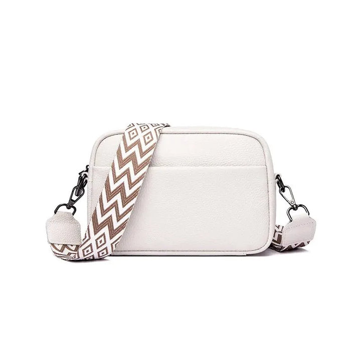 Leather bag with special strap design