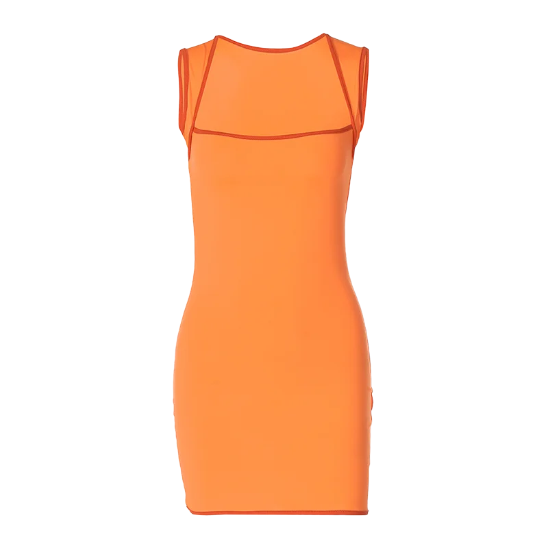 שמלת מיני צמודה - בריק