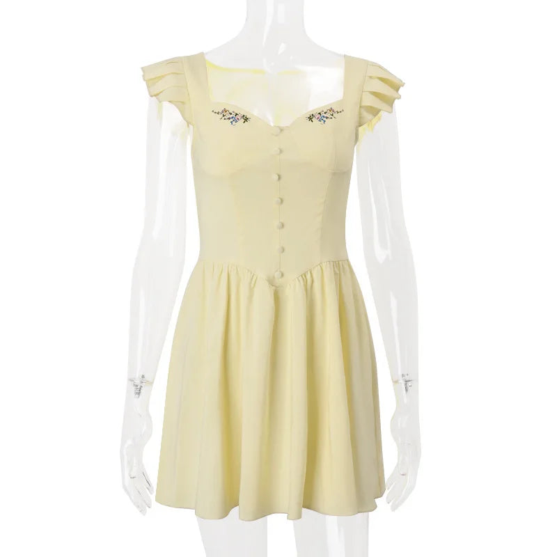 שמלת מיני בגזרת A בעיצוב וינטג' - עמליה