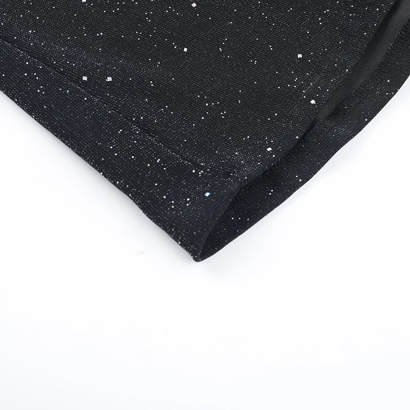 שמלת מקסי נצנצים כתפיים חשופות - שיינה