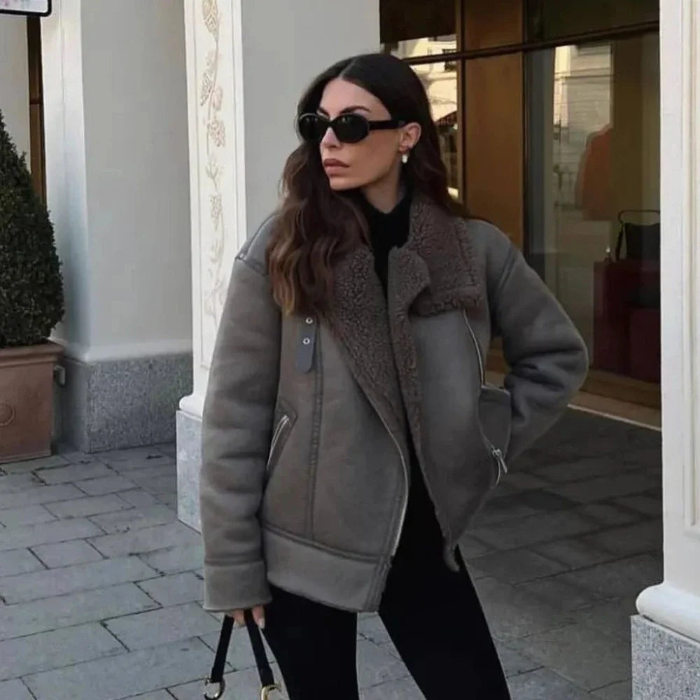 מעיל עור פרווה פנימית - אריק