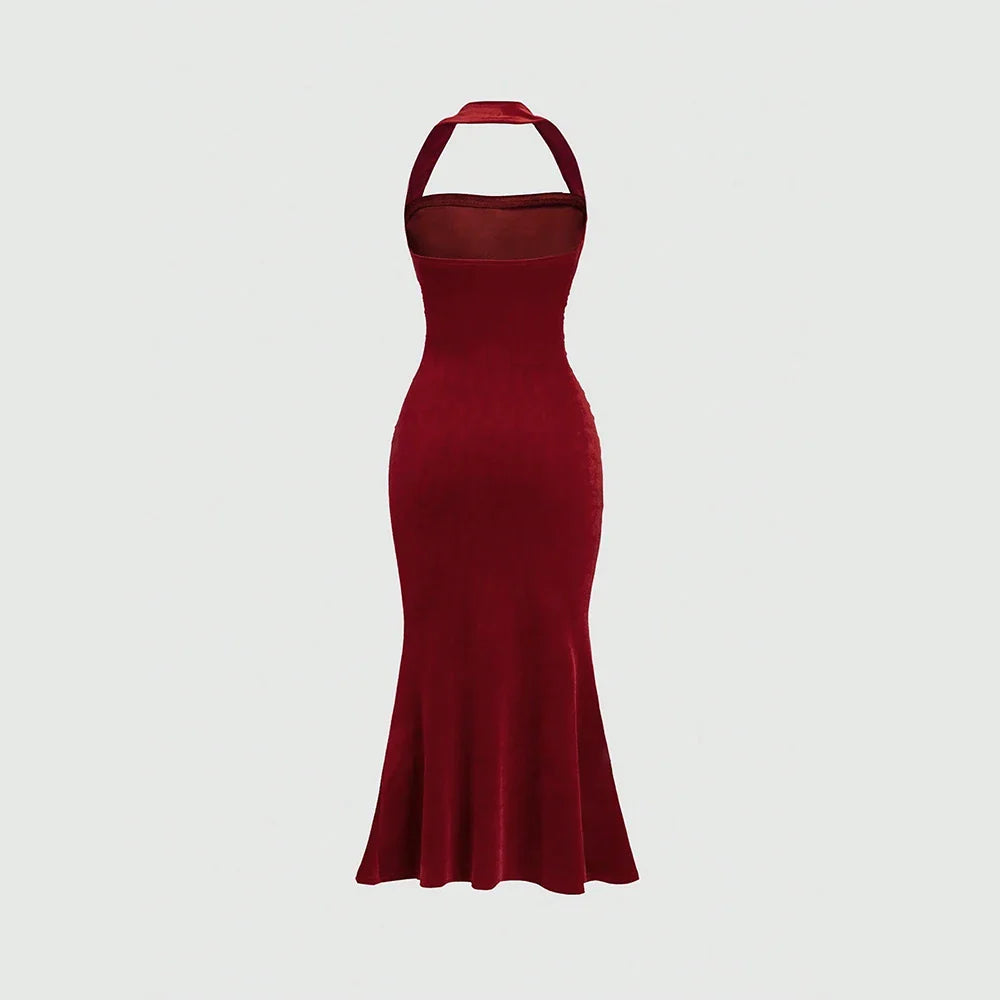 שמלת מקסי קטיפה - Laylani