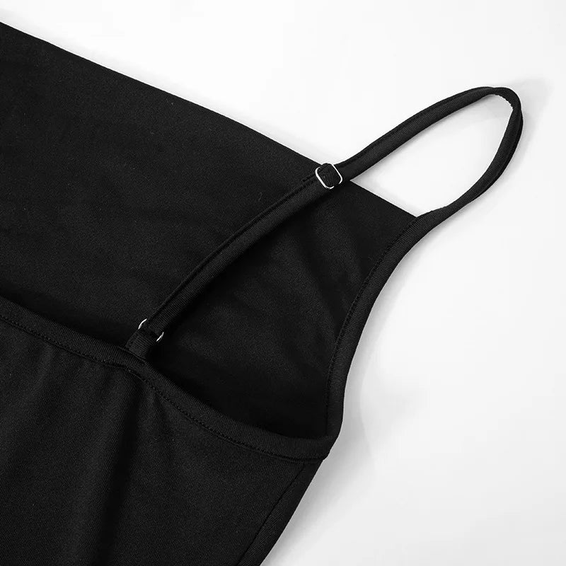 שמלת מיני מלמלה בעיטור קשירה כתפיות ספגטי - Selena