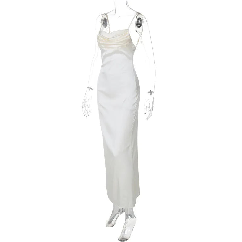 שמלת ערב מקסי סאטן אלגנטית - קארין