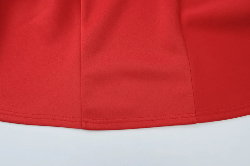 שמלת מיני סטרפלס בגזרת A בעיטור צעיף תואם - Amelie