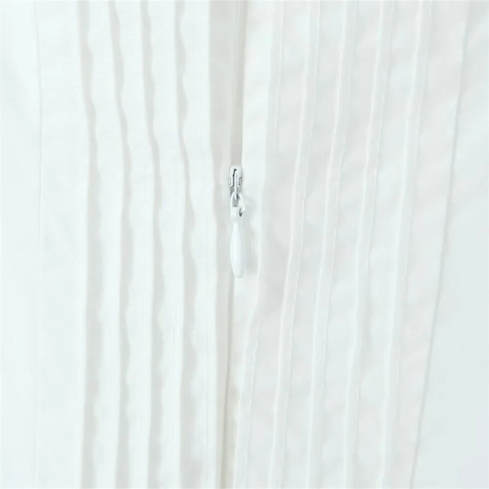 שמלת מיני קיצית פרחונית / לבנה בגזרת A בעיצוב כפרי וינטג' - סופיה