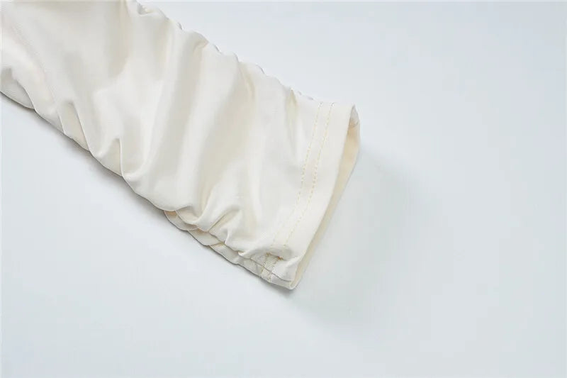 שמלת מיני כיווצים כתפיים חשופות בעיטור קשירה - אליס