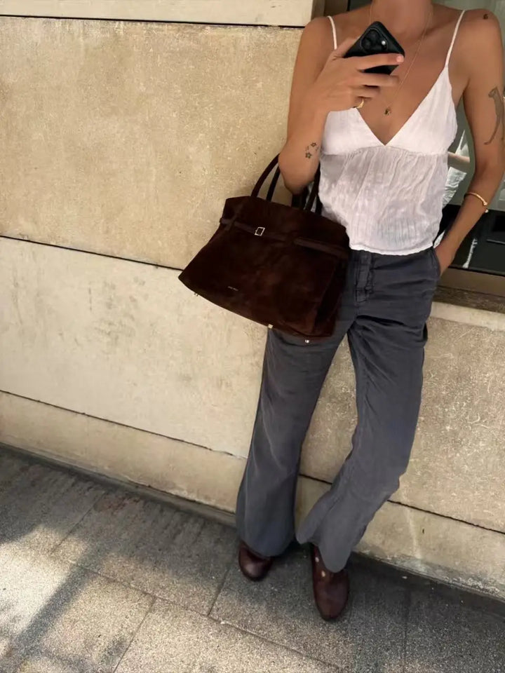 Suede / leather bag with luxury design