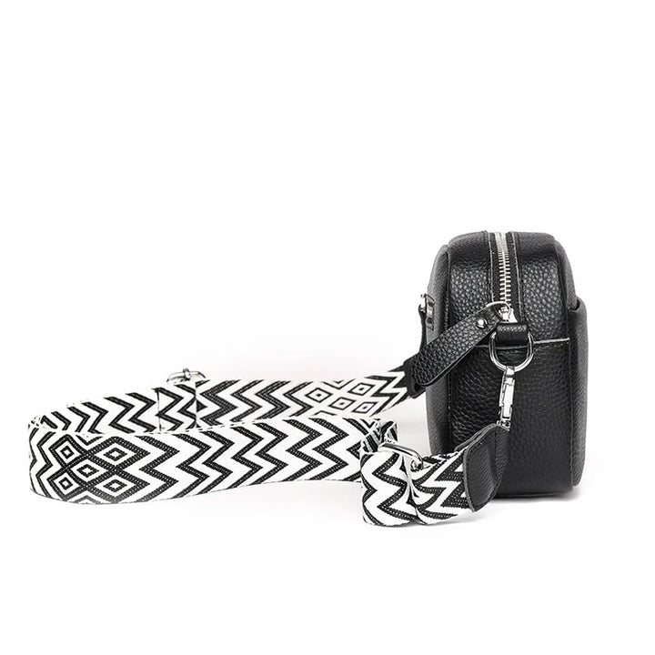 Leather bag with special strap design
