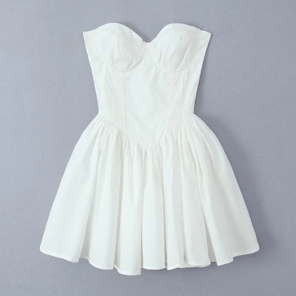 שמלת מיני סטרפלס בגזרת A - Ayra