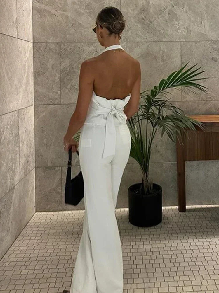 חליפת שני חלקים מחויטת מכנסיים ווסט כפתורים - פאולה