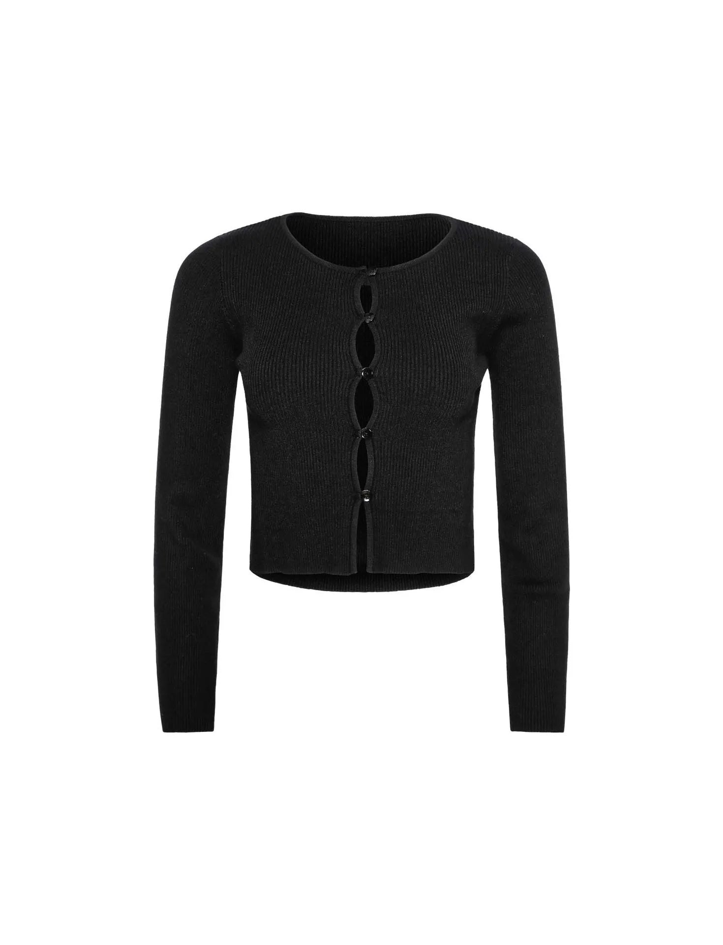 סט שני חלקים סרוג חצאית מקסי וחולצת כפתורים - כליל