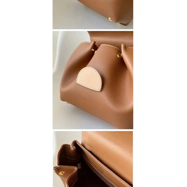Leather bag with classic design
