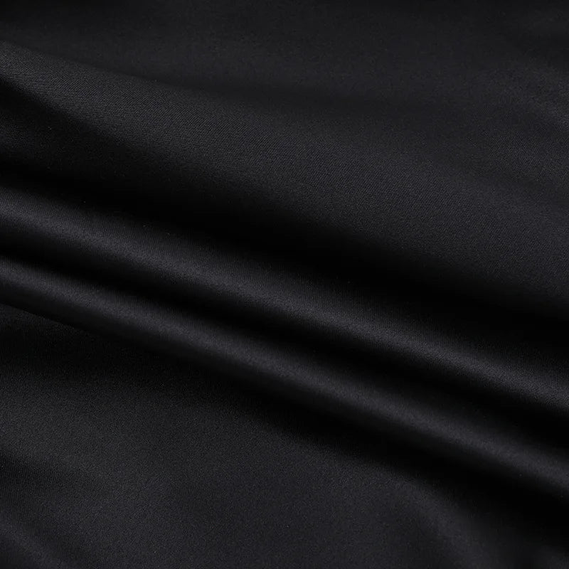 שמלת מיני בלון בגזרת קשירה בצוואר חצאית סאטן - Mikaela