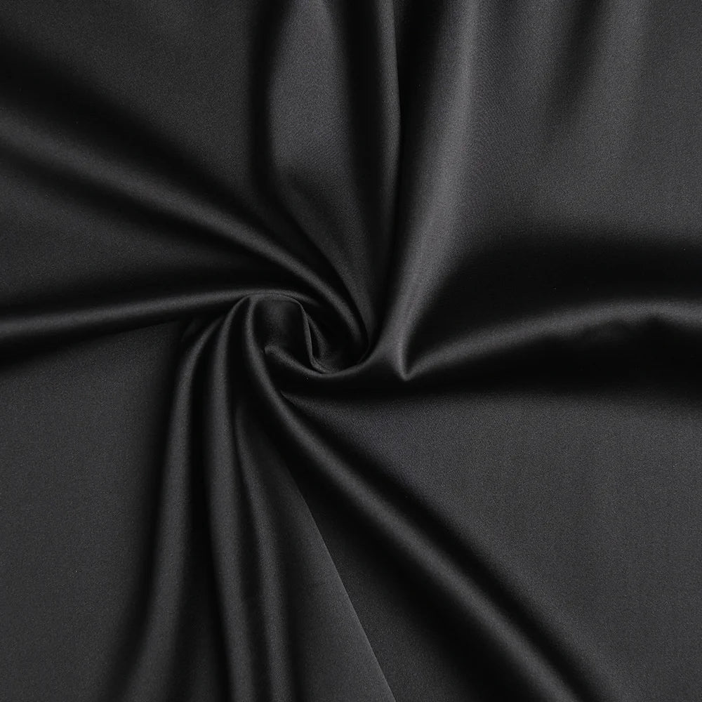 שמלת מיני סטרפלס סאטן - סקיי