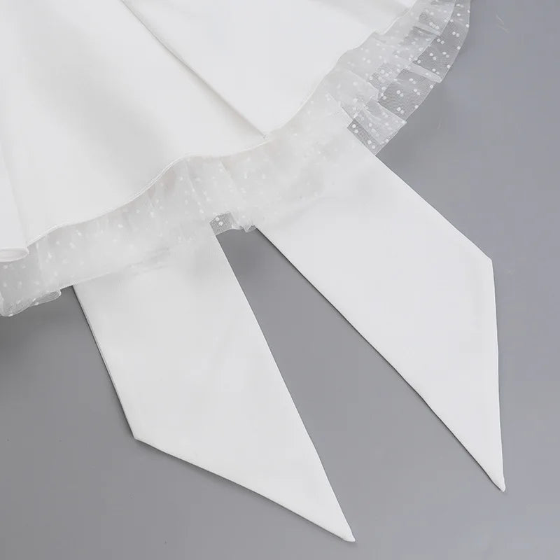 שמלת מיני סטרפלס בעיטור פפיון בגב בתוספת תחתית טול - Novalee