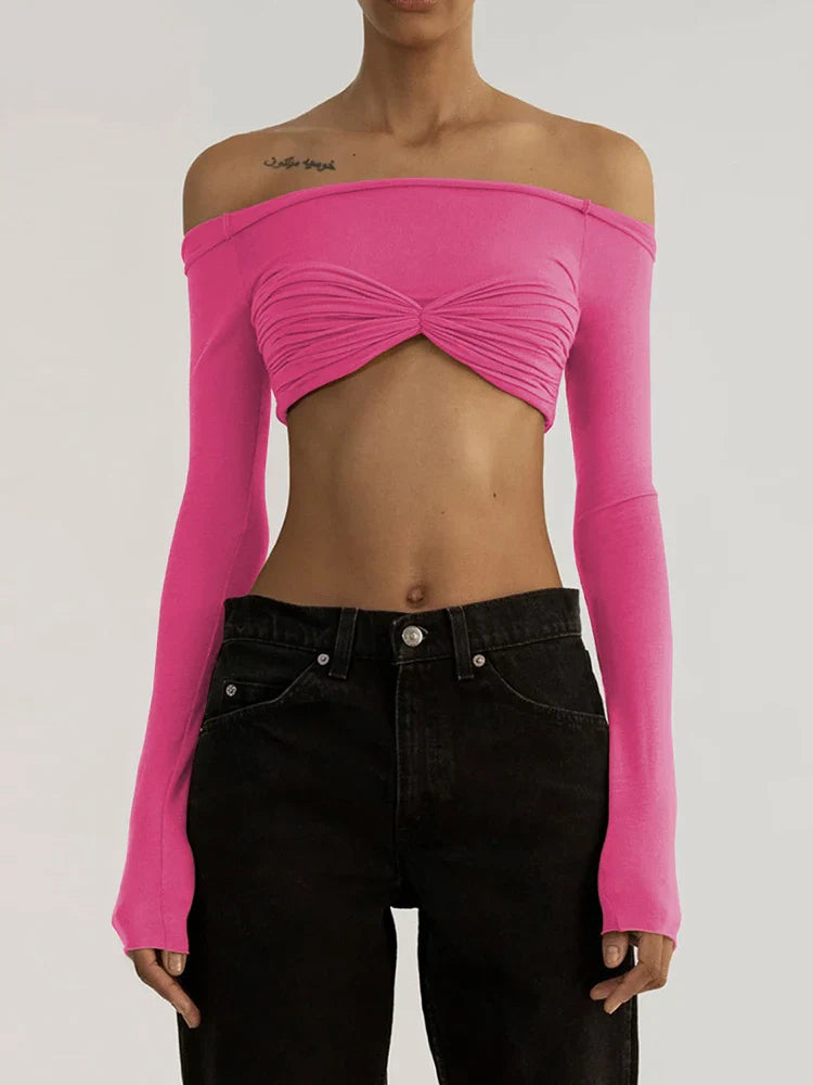 חולצת קרופ טופ - אמי