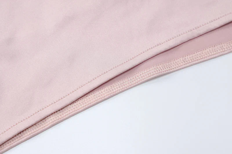 שמלת מיני סאטן בעיצוב אסימטרי כיווצים בחזה - שון